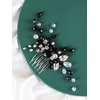 Brihasory Black Bridal Hair Comb Rhinestone Hair Accessories Handmade Crystal Tiaras for Women and Girls Trendy Wedding Headpiece for Bride Hair Decoration Party Prom Bridesmaid Gifts