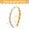 AIUPUOC Flower Headband for Girls Yellow Daisy Headband Spring Floral Headband Hair Accessories Flowers for Hair Black Headband Hot Pink Headband for Women Hair Band Hair Hoop (Yellow)