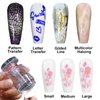 Rotatable Nail Stamp Silicone Nail Stamper Kit Transparent Nail Art Stamper With Scraper French Tip Nail Tool Adjustable Pattern Size Jelly Nail Stamps Nail Art Tools French Manicure Nail Stamping Kit