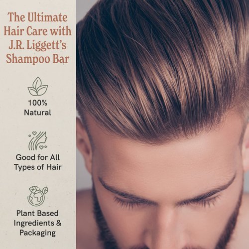 J·R·LIGGETT'S All-Natural Shampoo Bar, Original Formula - Supports Strong and Healthy Hair - Nourish Follicles with Antioxidants and Vitamins - Detergent and Sulfate-Free, Set of 3, 3.5 Ounce Bars