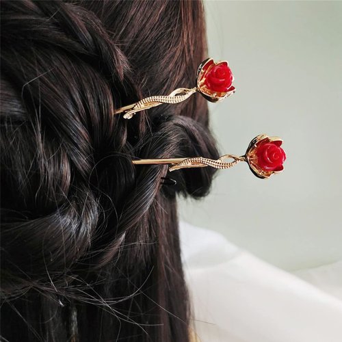 2Pcs Hair Sticks Hair Buns Accessories Chopstick Hairpin Vintage Hair Styling Chignon Pins for Women Girls (HC018-2PCS)