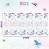 WERNNSAI Unicorn Party Tablecloth - 2 Pack Rainbow Unicorn Party Decorations 108'' x 54'' Disposable Table Cover Plastic Table Cloths for Girls Birthday Baby Shower Unicorn Themed Party Supplies