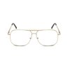 EYE ZOOM Readers Metal Frame Square Aviator Style Geek Reading Glasses for Men (Gold, Strength: +1.50)