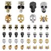 40 Pcs Punk Nail Art Skull Nail Charms 3D Spider Nail Studs w Rhinestones Metal Punk Vintage Alloy Skeleton Nail Sticker Jewelry Nail Design Glitters cool for Nails Makeup Cellphone Halloween Cosplay