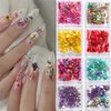Nail Stickers Dried Pink Flowers Nail Art Stickers Decals 3D Spring Small Flower DIY Nail Art Design Flower Nail Art Supplies Natural Floral Nail Decals for Women Girls 1 Box