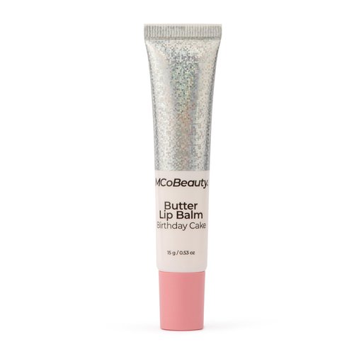 MCoBeauty Butter Lip Balm - Birthday Cake, Hydrating Lip Care, Vegan, Cruelty Free Cosmetics