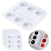 30pcs/Box Disposable Tattoo Ink Cups with 6 Holes Microblading Pigment Glue Holder Eyebrow Eyelash Extensions Permanent Makeup Container (1 Box)