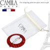 Camila Paris CP2513 French Hair Barrette Clip for Girls, Round Handmade, Victory Red, Strong Hold Grip Hair Clips for Women, No Slip and Durable Styling Girls Hair Accessories, Made in France