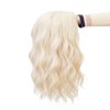 SWACC 15 Inch Short Curly Wavy Hair Wig Medium Length Synthetic Colorful Cosplay Daily Party Wig for Women with Wig Cap (Platinum Blonde)