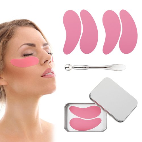 Andibro 2 Pairs Reusable Eye Patches, Silicone Under Eye Patches with Lifting Plump Fine Lines &amp; ...