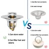 Universal 2 in 1 Bathroom Sink Stopper, Pop Up Bathroom Sink Drain Strainer with Anti-Clogging Filter Basket, Bathroom Drain Stopper Sink Plug for 1.06"-1.65" Basin Drain Holes