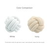 Knot Pillow Ball-Shaped Decorative Throw Pillows,Ivory 20cm Cute Couch Cushion Knotted Plush Pillow Suitable for Living Room Bed Decoration Handmade Braided Throw Pillows
