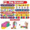 48 Mexican 24PCS Fiesta Temporary Tattoos Sticker 24PCS Slap Bracelets Perfect for Themed Birthday Party Favors Baby Showers or Classroom Rewards Ideal Decor and Gifts for Girls and Boys