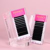 TDANCE Flat Lashes Eyelash Extensions 0.15/0.2mm Thickness Super Soft Air Flat Lash Extensions Ellipse Eyelash Extensions Matte Black Flat Eyelash Extensions Salon Use(Air Flat,0.15-C,8-15mm)