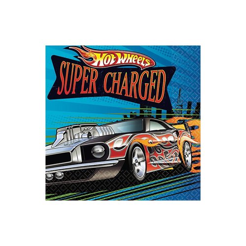 Amscan Hot Wheels Speed City 5 inches Beverage Napkins, 16-Count