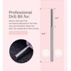 MelodySusie Nature Nail Buffer Nail Drill Bit 3/32'', Professional Safety Carbide Nail Bit for Nature Nail Bed File Cuticle Dead Skin Cleaning Nail Prepare, Two Way Rotate, Manicure Nail Salon Supply