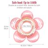 HeySplash Inflatable Swim Rings with Glitter, Flower Shaped Summer Swimming Pool Float Loungers Tube Ring Floatie, Water Fun Beach Party Toys for Kids - Rose Gold