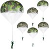 Aoriher 12 Pcs American Flag Army Parachute Toy Action Figures Toy Hand Throwing Men Toy Figures Throwing Toys No Battery Flying Toys Christmas for School Gifts Present Teens Boys Outdoor Games