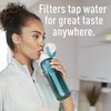 Brita Hard-Sided Plastic Premium Filtering Water Bottle, BPA-Free, Reusable, Replaces 300 Plastic Water Bottles, Filter Lasts 2 Months or 40 Gallons, Includes 1 Filter, Sea Glass - 26 oz.
