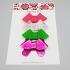 Set of 4 felt bows pink, green, floral, metallic (Alligator Clip Left)