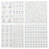 4 Sheets Face Gems Stickers, Self-Adhesive Face Jewels for Women, Diamonds Rhinestones Face Stickers Eyes Nail Star Rhinestones Temporary Decoration Tattoos Stickers for Women and Girls