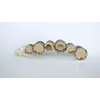 Generic Golden rose clear art deco sparkly banana hair claw clip with rhinestones