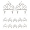 BLUE PANDA 12 Pack Silver Tiara for Girls, Princess Dress Up Crown for Kids Costume Birthday Party Favors in Bulk