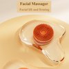 Gromipies Gua Sha Facial Tool, Manual Facial Massager, Manual Massage Sticks for Facial Scraping V-face Wash Eye Care, Pulling and Lifting Massage Board, Orange