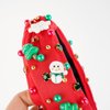 Soochat Christmas Rhinestone Headband Xmas Tree Santa Claus Snowflake Knotted Headband Red & Green Jeweled Crystal Hair Band Holiday Outfits Accessories Gifts (Red)