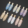 Leezmark 12 Pcs No Bend Creaseless Hair Clips for Women - Salon Styling Flat Clips for Makeup and Girls