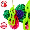 Bonka Bird Toys 2623 Mini Vine Ball Foot Talon Craft Part Small Parrot Cage Toy, Parrotlet, Lovebirds, Finches, and Similar Breed Sizes