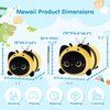 Mewaii Cute Black Cat Bee Plush Pillow, Kawaii Plushies Bee Stuffed Toy, Kitten Plushies with Honeybee Outfit Costume, Soft Squishy Christmas Bee Gift for Girls & Kids (8 Inch)