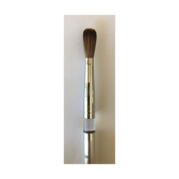 Silver Handle CRIMPED 100% Kolinsky Acrylic Nail Brush (Crimped 8)