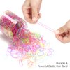 Hoyols 2000 Small Rubber Bands Hair Ties Ponytail Elastic Multi Color for Kids Girls Hair Value Pack TPR