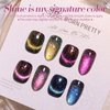 Born Pretty 9D Cat Magnetic Eye Gel Nail Polish Reflective Glitter Holographic Magnetic Gel Polish 4PCS Manicure and Nail Art DIY at Home