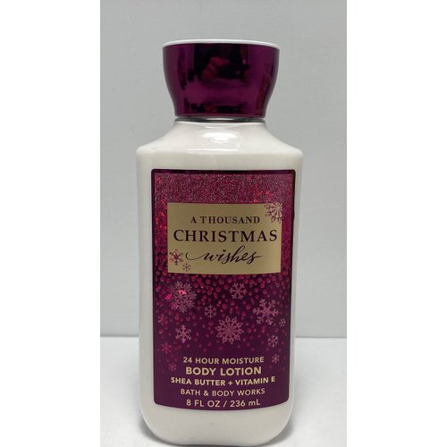 Bath and Body Works A Thousand Christmas Wishes 24 Hour Moisture Body Lotion 8 Ounce Limited Edition Scent