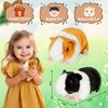 redaica Valentines Day Gifts for Kids, 2pc Guinea Pig Stuffed Animals Realistic Plush Cute Valentine Stuffed Animals Toys, Small Live Animals Pet Doll for Boys Girls Valentines Day Classroom Gifts