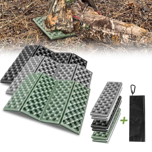 ZAIXIA 3 Pcs Portable Seat Cushion,Hunting Lightweight Foam Sit Pad,Camping Foam Mat for Hunting,Camping,Hiking, Outdoor Activities