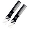 Milano Collection Anti-Static, Heat Resistant, Two-Sided Teasing and Parting Wig & Hair Comb- 2 Pack