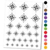 Vintage Nautical Compass Rose Temporary Tattoo Water Resistant Fake Body Art Set Collection - Black (One Sheet)