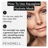 PENDRELL AQUAGLOW Hydrate Mask - Water-Based Gel Hydrating Face Mask for Men and Women of All Skin Types - Infused with Hyaluronic Acid, Copper Peptides and Vitamin E - 50ml