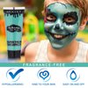 MEICOLY Cream Teal Face Body Paint,2.37Oz Large Tube Water Based Body Paint Face Painting for Adults and Kids,Halloween Face Paint Stage SFX Special Effects,Cosplay Facepaint Peacock Makeup
