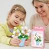 MEIEST Mini Flower Succulent Bonsai Building Blocks,Simulation Pot Plant Particle Flower Botanical Collection Construction Building Bricks Toy,Home Decors (Lily)
