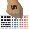 Picket Fence Solid Temporary Tattoo Water Resistant Fake Body Art Set Collection - Orange (One Sheet)