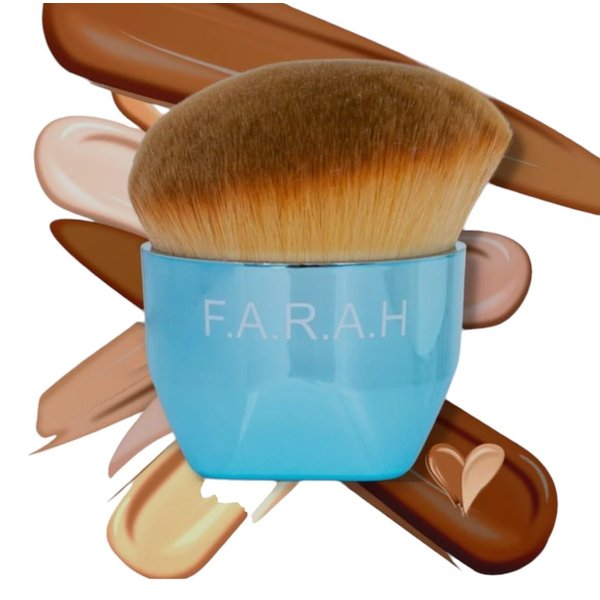 F.A.R.A.H Premium Makeup Prep Set – Includes Obsidian Face Roller, Smooth Focus Face Primer with Hyaluronic Acid & Niacinamide, and Palm Brush for Seamless Makeup Application