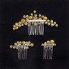 ULAPAN Wedding Hair Combs Crystal Bridal Head Pieces Hair Pins Rhinestones for Brides Bridesmaid Womens Hair Accessories (Silver Set)