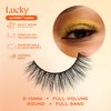 eLASHtic™ Lashes | Full Band | Strip Lashes | Natural Wispy Lashes | Fake Eyelashes | Elastic Lash Band | Round & Full Volume (Lucky) Full Band Lash
