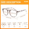 IBOANN Blue Light Blocking Glasses W/Gaming/Night Vision Cilps 4 Pack Round Fashion Retro Frame Eyewear-Anti 99.9% UV ray