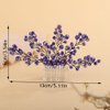 Teyglen Blue Crystal Beads Hair Comb Rhinestone Wedding Hair Comb Hair Accessories for Bride Bridal Hair Piece Headpiece for Women Girls (Blue)