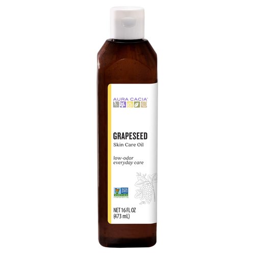 Aura Cacia - Pure Grapeseed Oil | Non-GMO Project Verified | 16 fl. oz.
